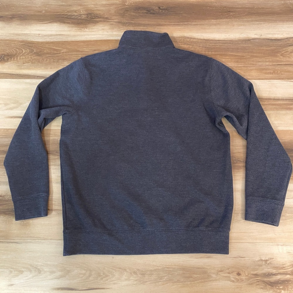 Lands End Mens Quarter Zip Pullover Sweater Charcoal Gray Heather Large L 42-44 - Picture 10 of 10